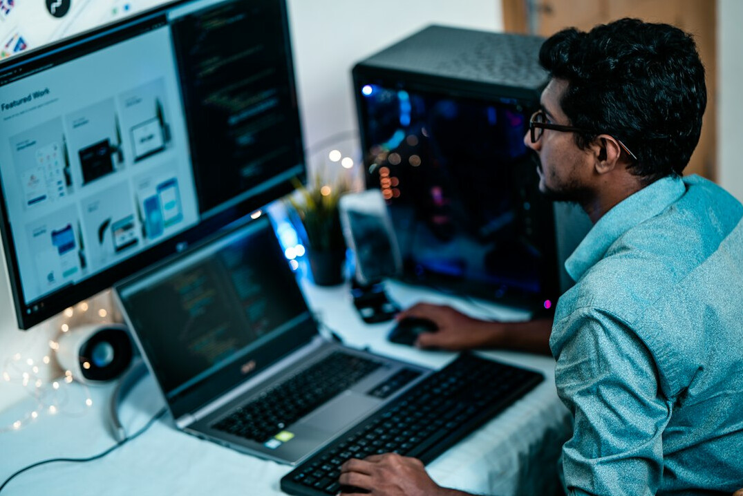 programmer at desk